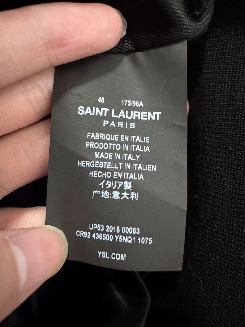 Yves Saint Laurent saint laurent 16 Gamma Ray Rhinestone Big Bang Leather Jack Size US M / EU 48-50 / 2 - 7 Thumbnail