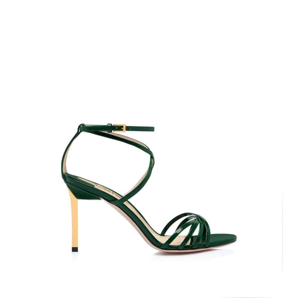 Tom Ford o1loc1c0126 W3551 Patent Leather Ida Sandals in Green Size US 10 / IT 40 - 1 Thumbnail