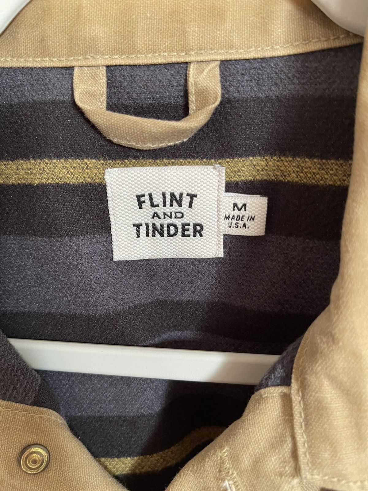Flint And Tinder Flint and Tinder flannel-lined waxed trucker jacket Size US M / EU 48-50 / 2 - 4 Thumbnail