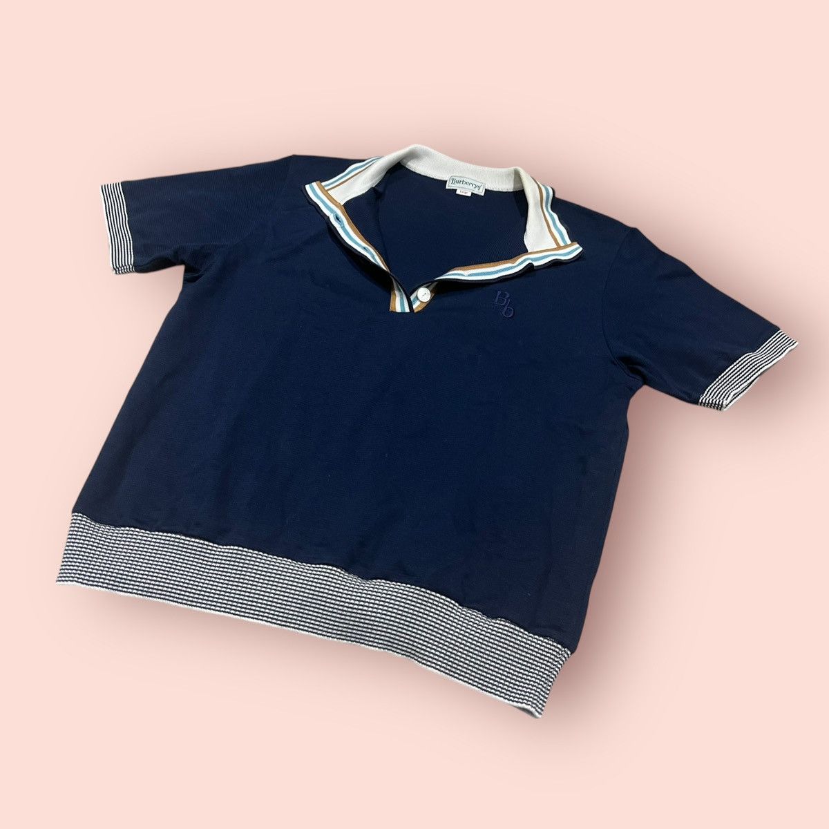 Burberry VINTAGE BURBERRYS REED RINGER CROP POLO SHIRT Size US M / EU 48-50 / 2 - 14 Thumbnail