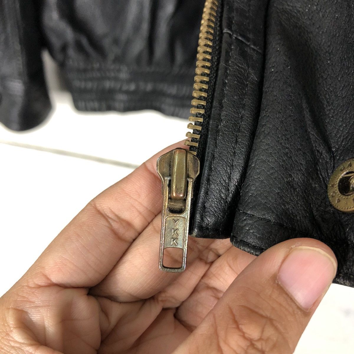 Japanese Brand 🔥Biker Leather Jacket F Concept Men Gold Issey Miyake Size US M / EU 48-50 / 2 - 17 Thumbnail