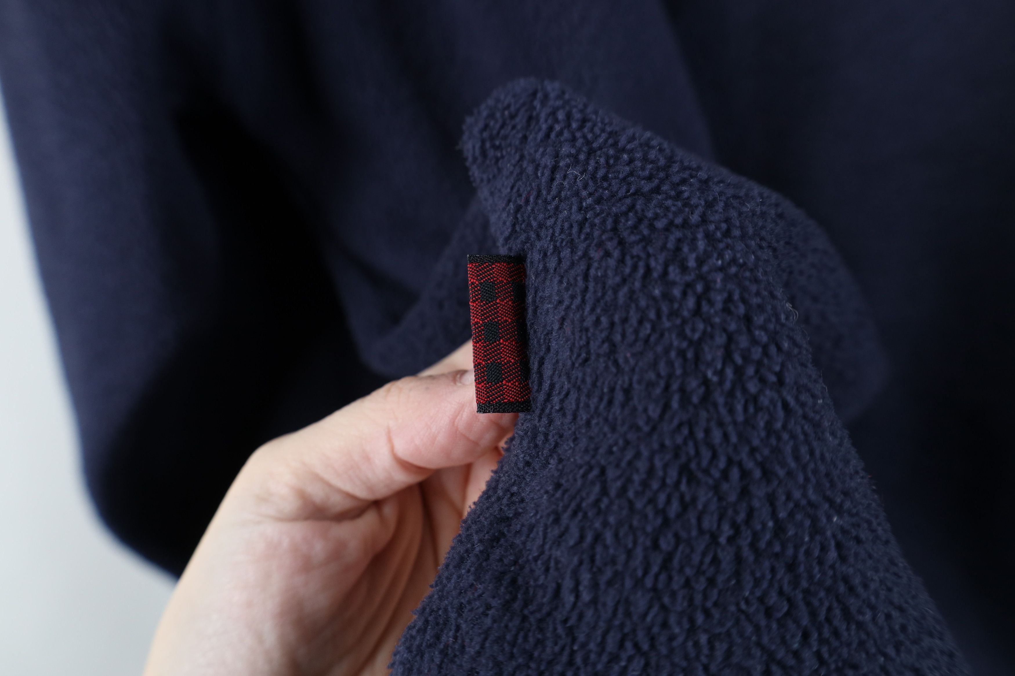 Woolrich Woolen Mills Vintage 90s Woolrich Blank Fleece Hoodie Sweatshirt Blue Size US L / EU 52-54 / 3 - 10 Thumbnail