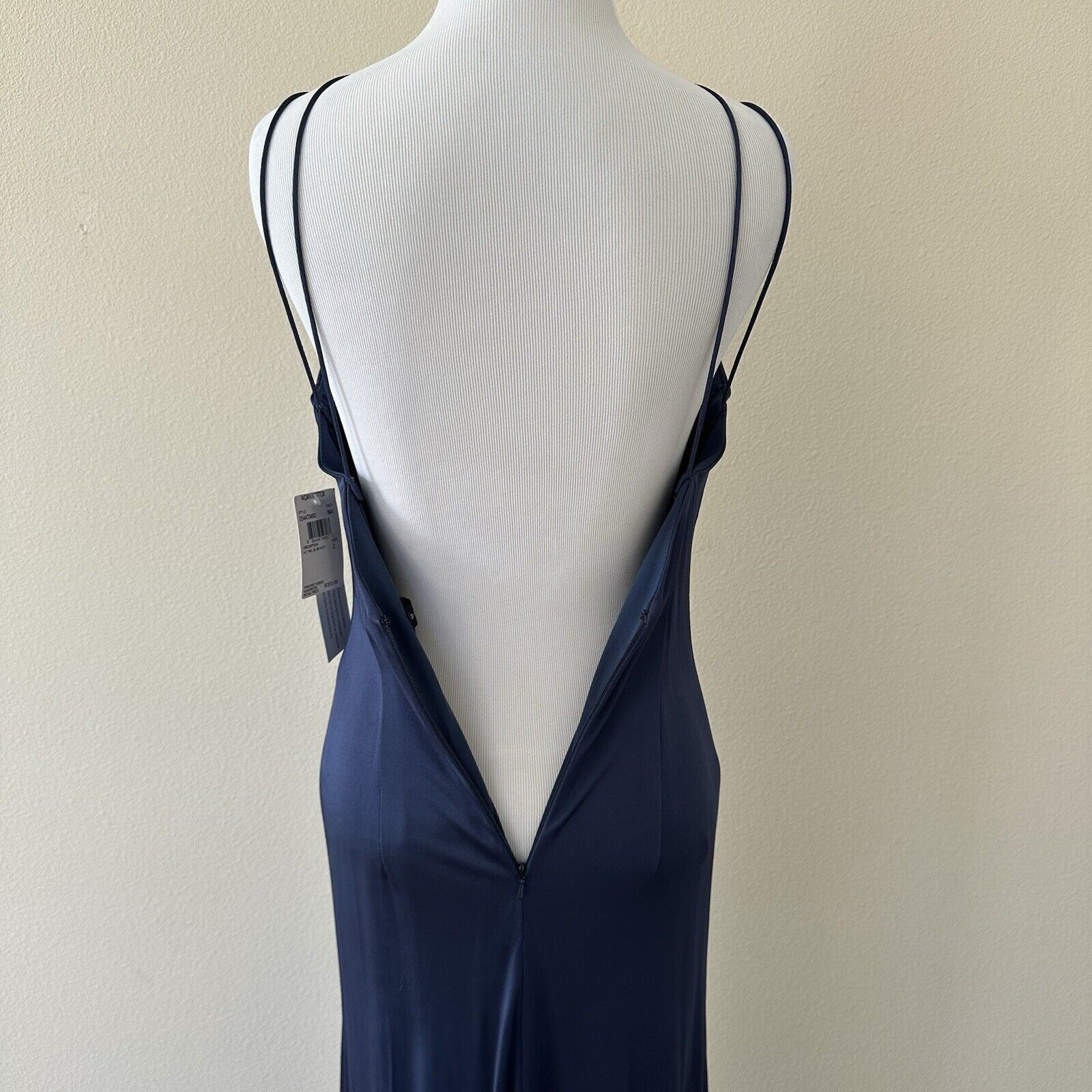 Other Aidan Mattox Navy Halter Cutout Formal Dress Size US2 NWT Size XS / US 0-2 / IT 36-38 - 6 Thumbnail