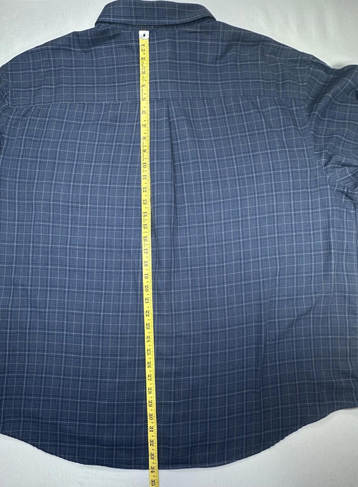 Arrow Arrow 4TG/4XG/21-21.5 Blue Check Button Down Oxford Size 54R - 6 Thumbnail