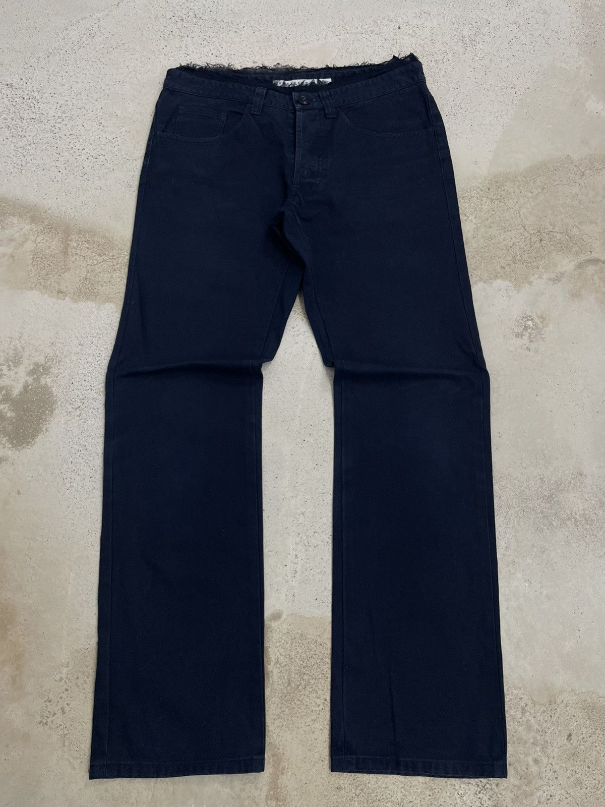 Issey Miyake Sunaokuwahara by Issey Miyake Japan Dark Blue Formal Pants Size US 29 - 3 Thumbnail
