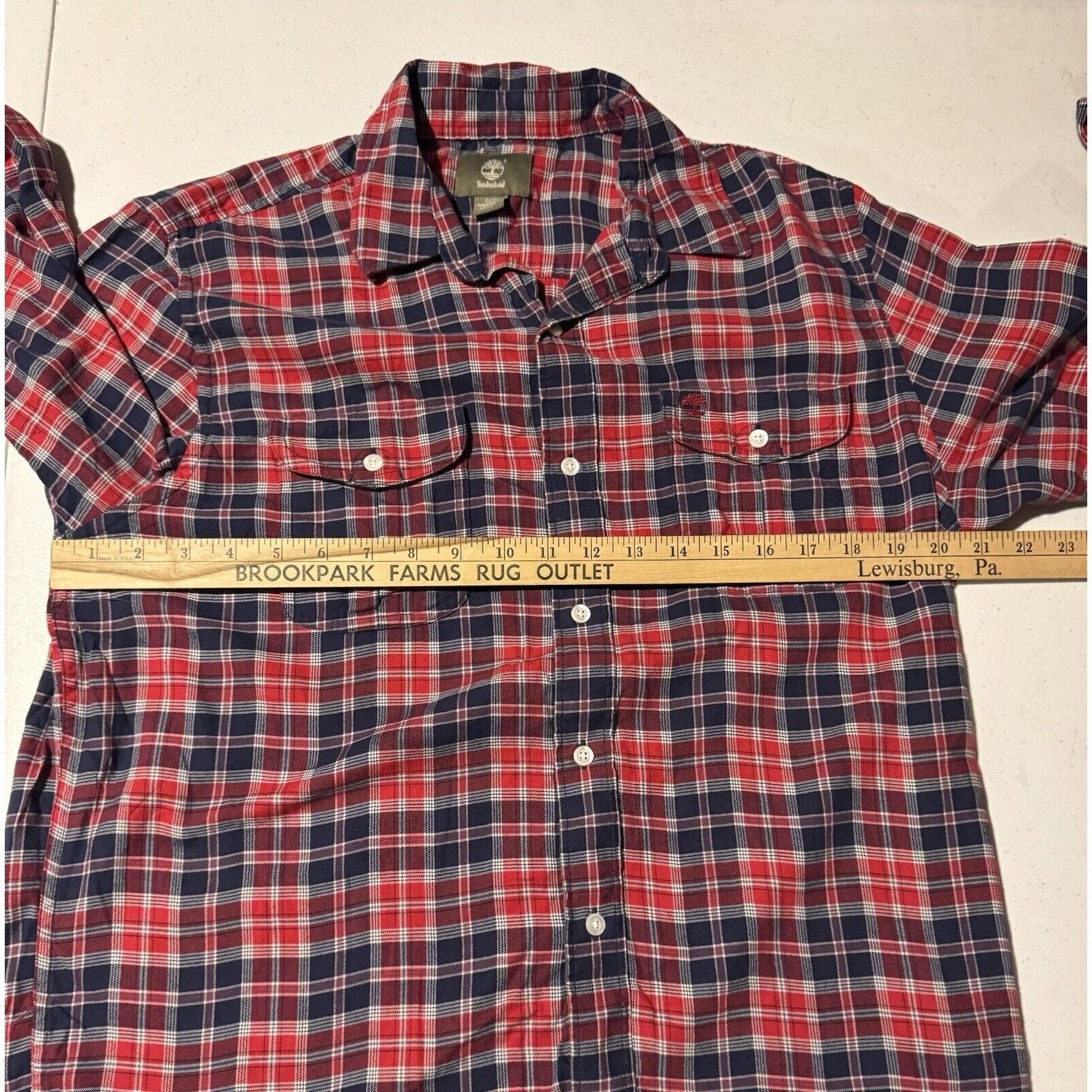 Timberland Timberland Button Down Shirt Mens Small Plaid Academia 2010s Size US S / EU 44-46 / 1 - 4 Thumbnail