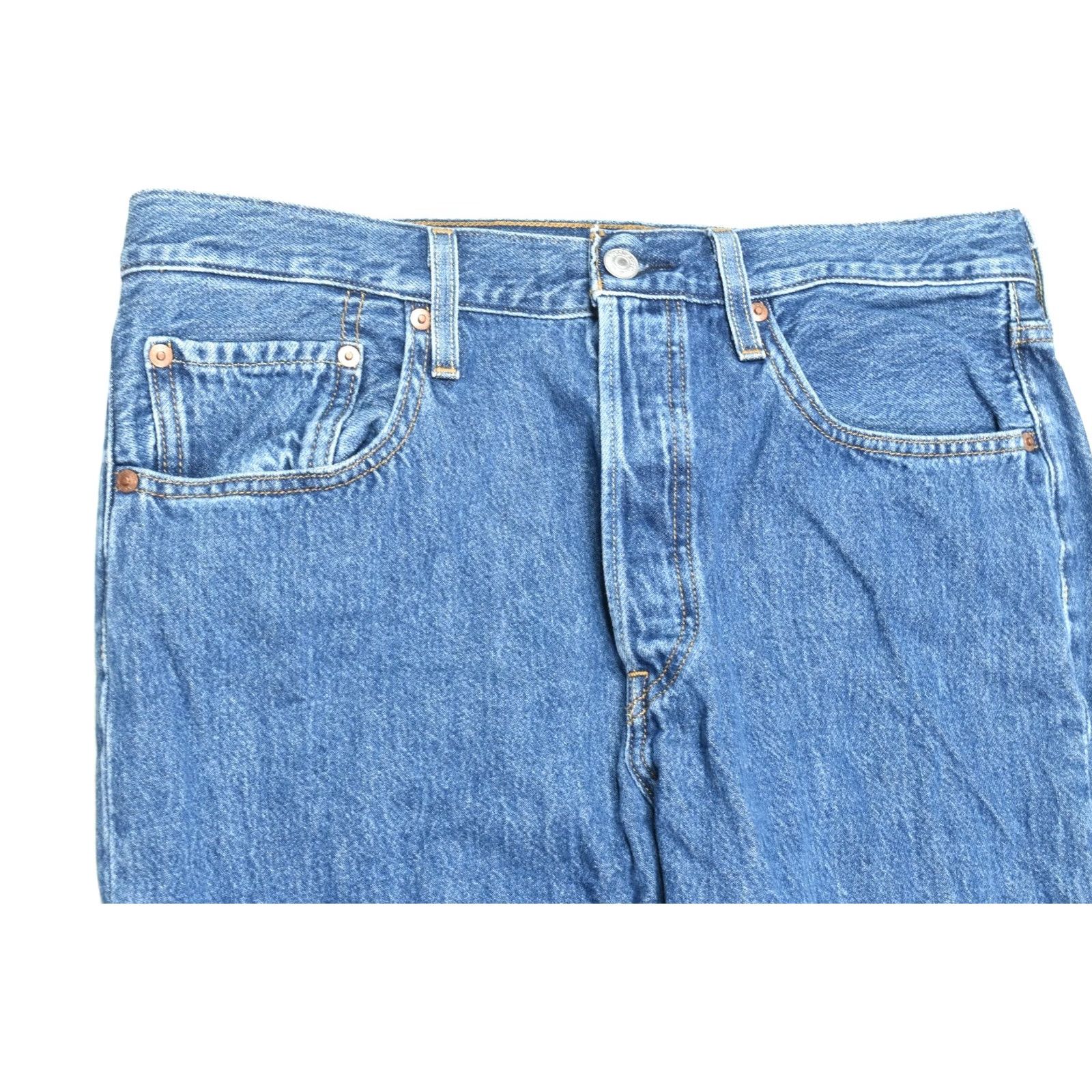 Levi's Levis 501 Jeans Womens 32 Blue Button-Fly Skinny Fit Denim High-Rise Size 24" / US 00 / IT 34 - 3 Thumbnail