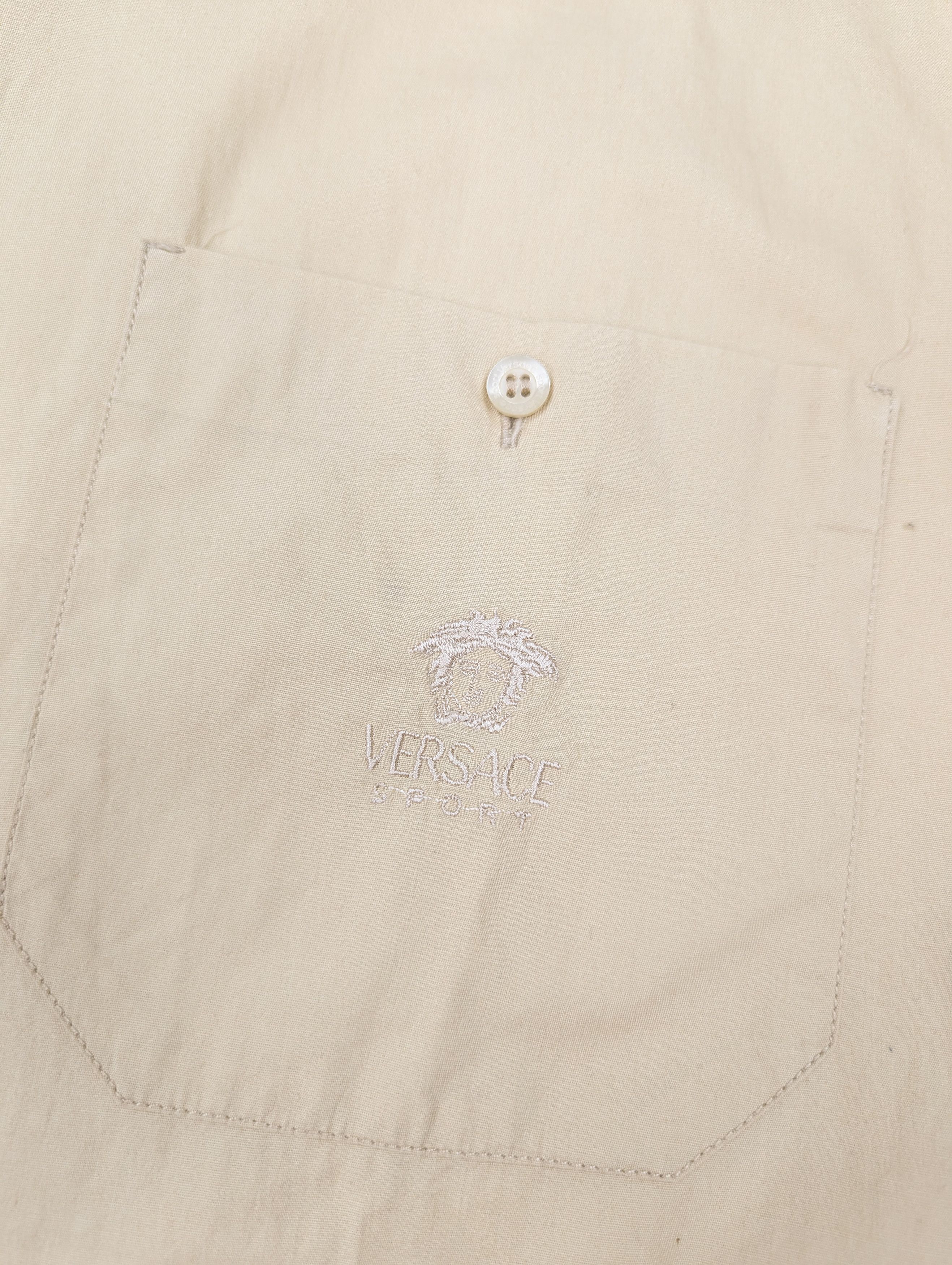 Versace Versace sport vintage beige shirt medusa Size US L / EU 52-54 / 3 - 4 Thumbnail