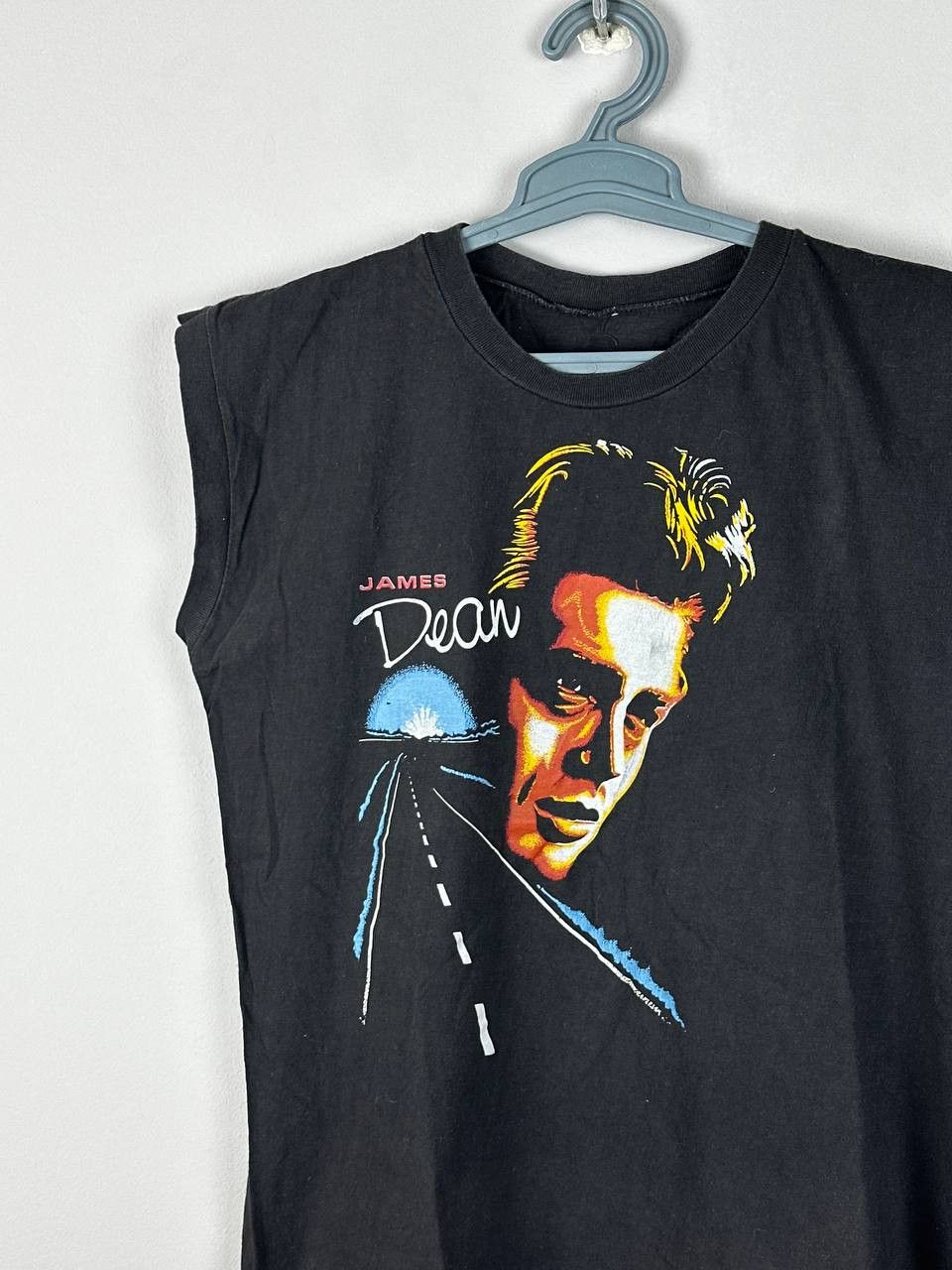 Vintage Vintage 80s James Dean Graphic Sleeveless T Shirt Size US M / EU 48-50 / 2 - 3 Thumbnail
