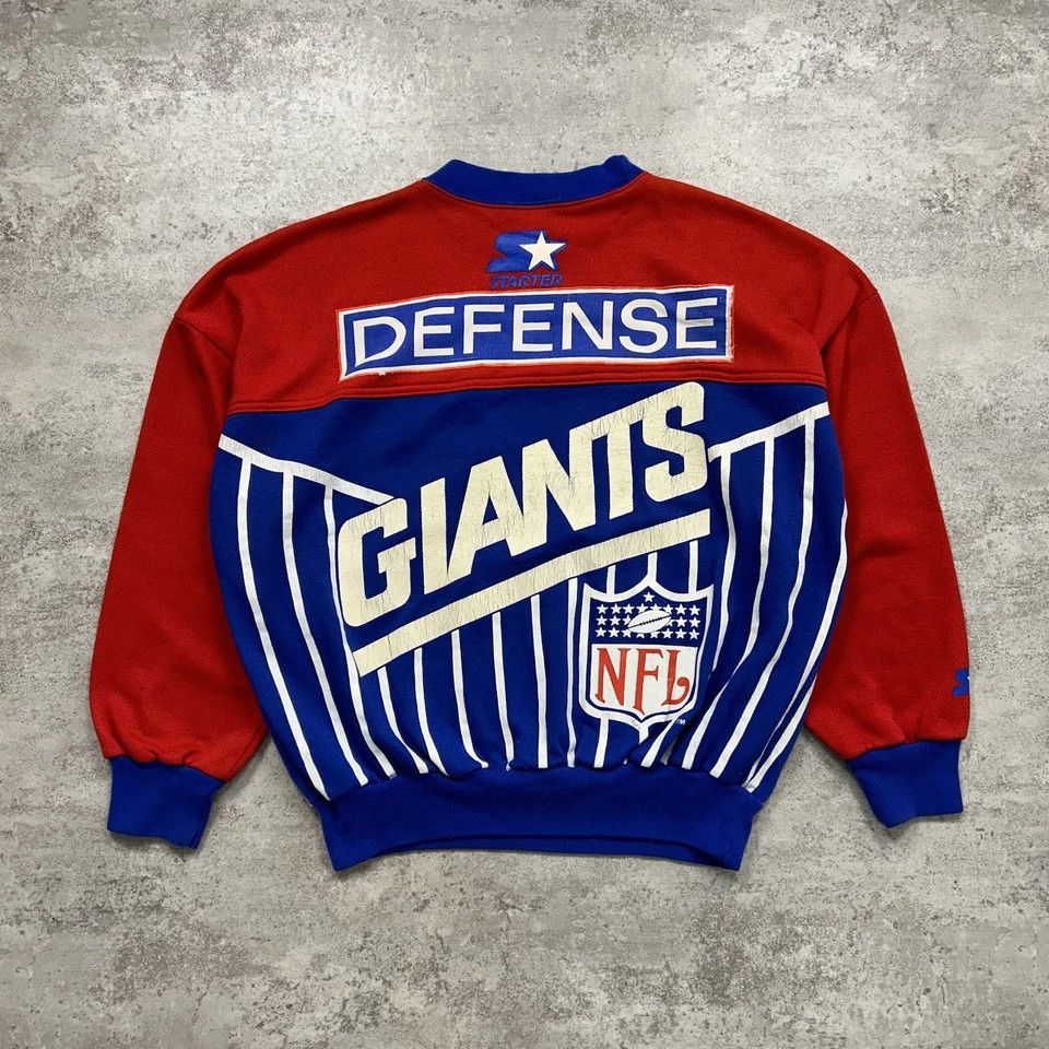 NFL × Starter × Vintage RARE NEW YORK GIANTS STARTER AOP CREWNECK SWEATSHIRT APPLE Size US XL / EU 56 / 4 - 2 Thumbnail