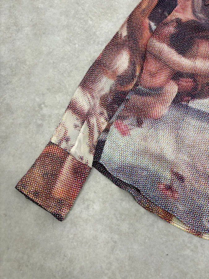 Dolce & Gabbana 2000s Dolce & Gabbana The Birth of Venus Pixel Silk Shirt Size M / US 6-8 / IT 42-44 - 7 Thumbnail