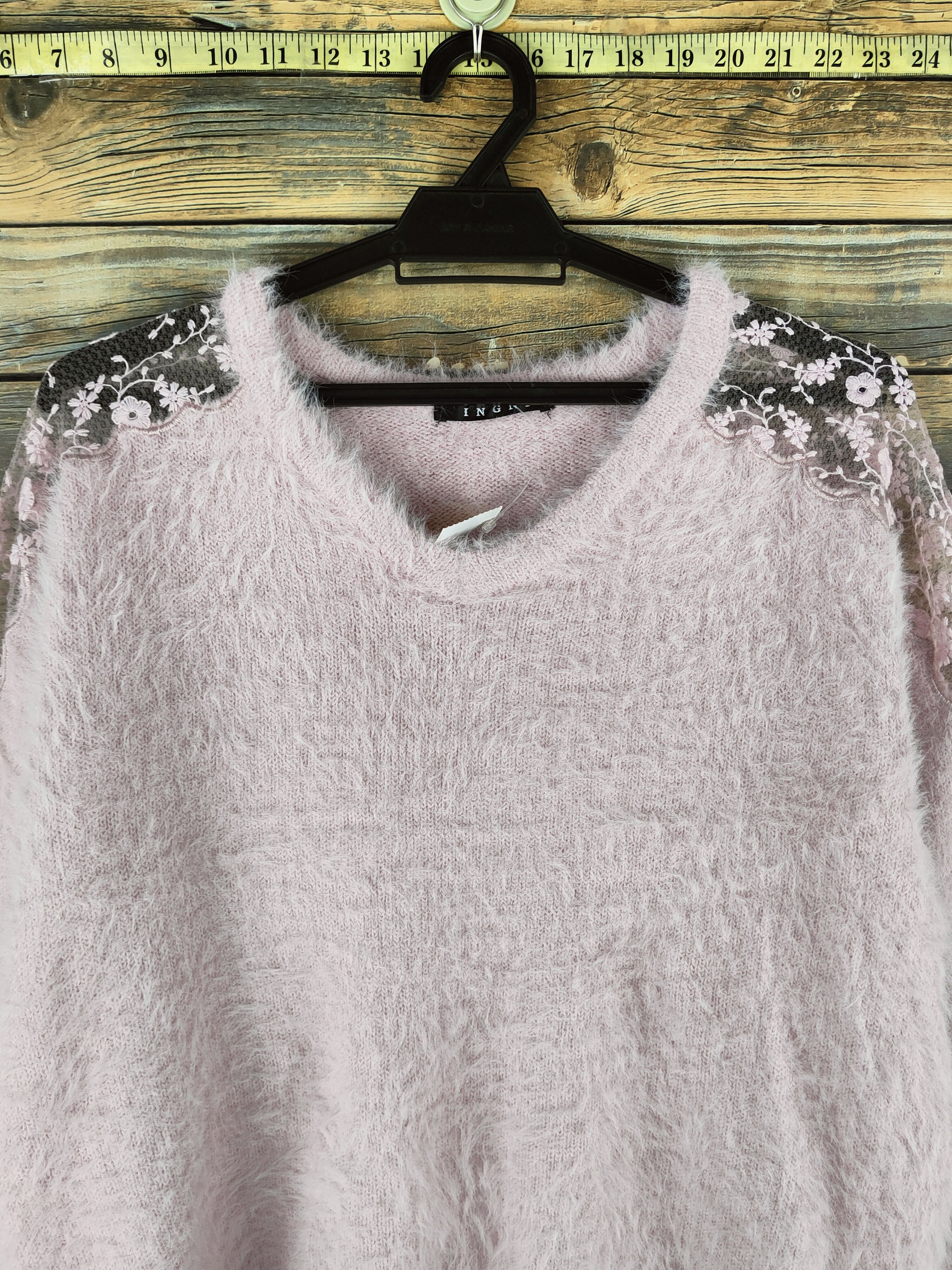 Japanese Brand DL Ingni Light Purple Fur Mohair Knitwear #46-552 Size M / US 6-8 / IT 42-44 - 2 Thumbnail