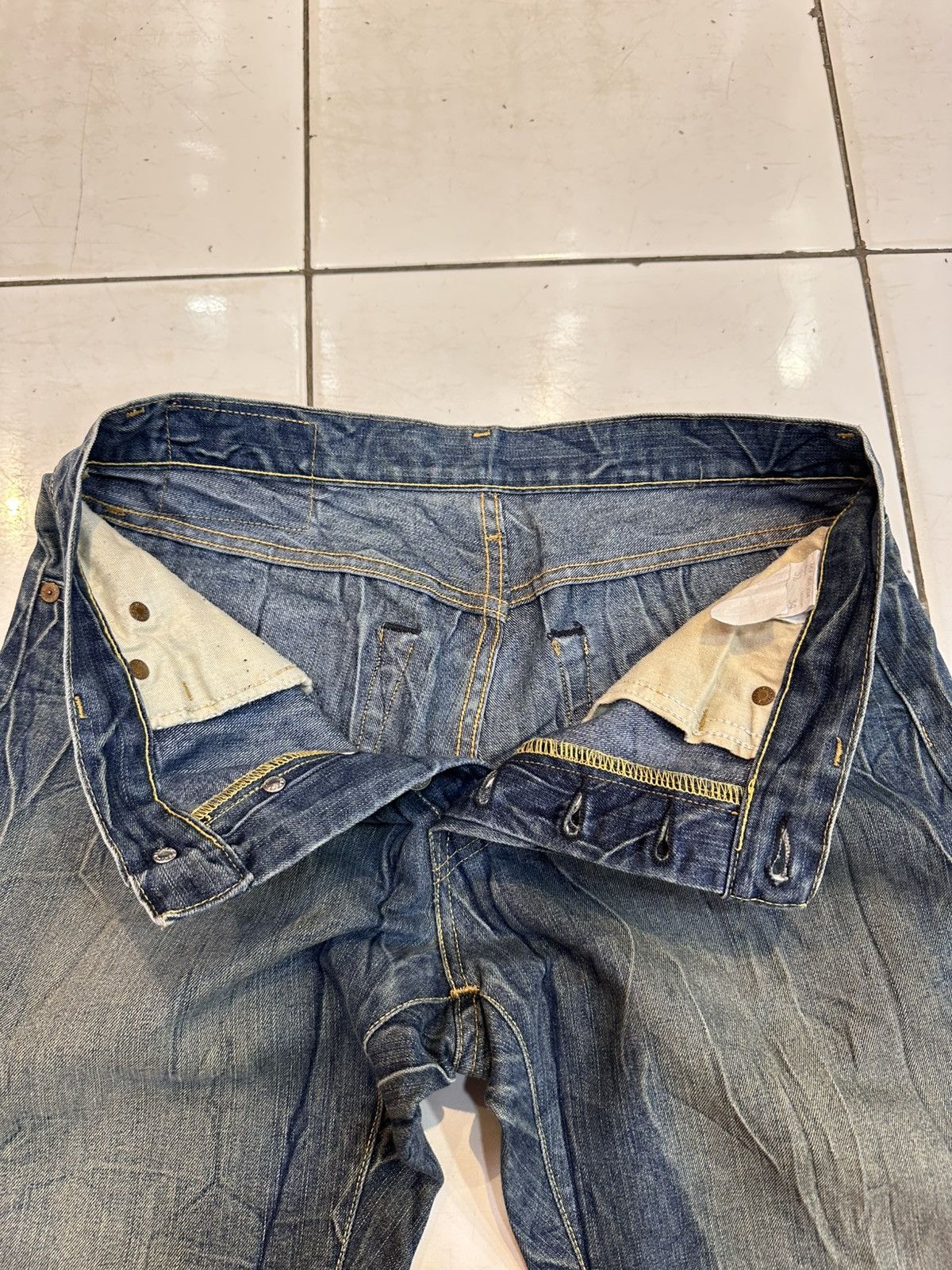Tornado Mart Distressed Replay Flare Whisker Jeans Y2K Goa Lgb Style Size US 30 / EU 46 - 9 Thumbnail