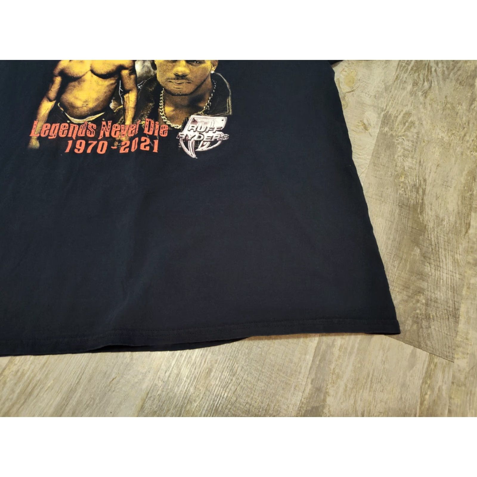 Fruit Of The Loom DMX Black T-Shirt Legends Never Die Rap Music 2XL Unisex Adults Size XXL / US 16-18 / IT 52-54 - 3 Thumbnail