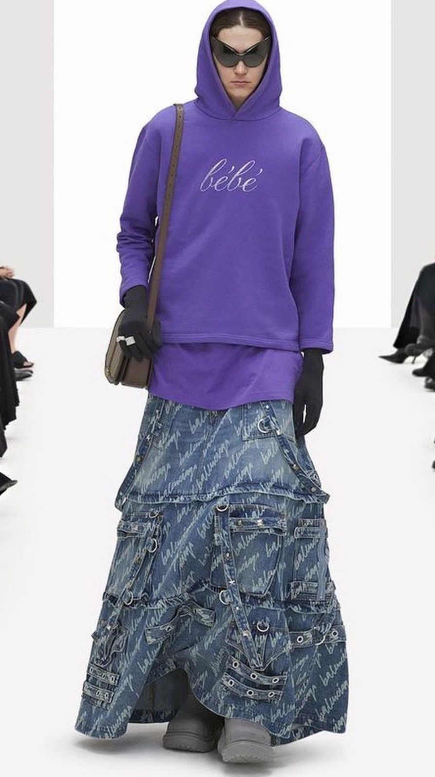 Balenciaga Raver Script Maxi Skirt