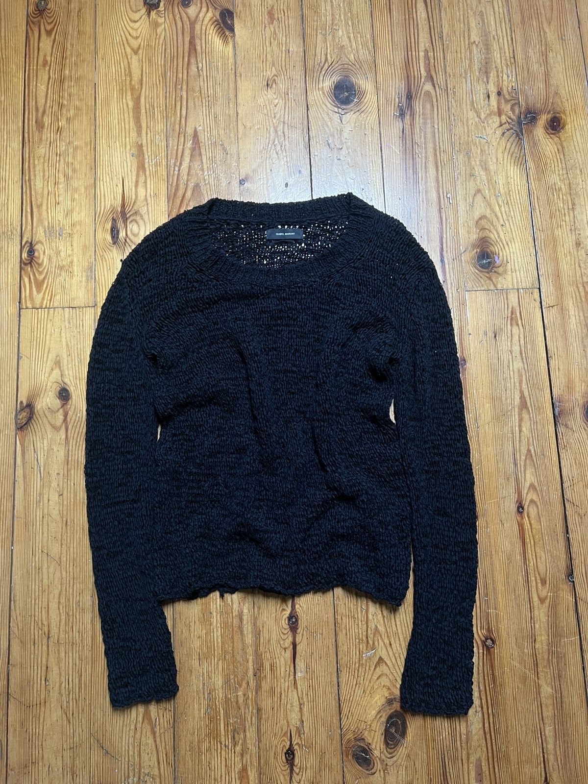 image of Archival Clothing x Avant Garde Isabel Marant Loose Knit Jumper in Black, Women's (Size Medium)