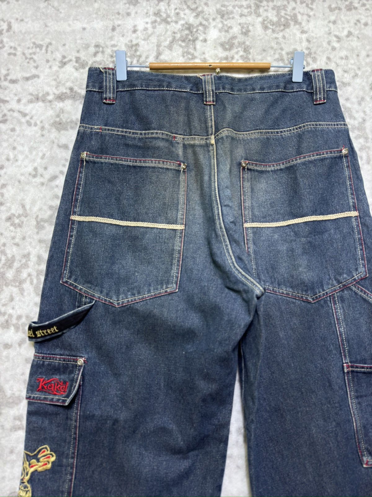 Japanese Brand Y2k Kakei Street Baggy Carpenter Denim Dragon Embroidery Size US 32 / EU 48 - 11 Thumbnail