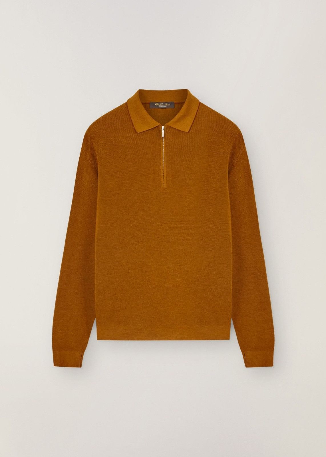 image of Loro Piana O1Loc1C0124 Long-Sleeved Polo Shirt In Yellow, Men's (Size XL)