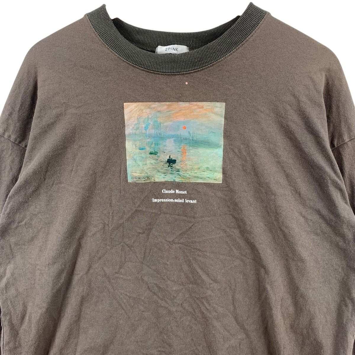 Claude Montana Vintage CLAUDE MONET IMPRESSION Sunrise Sun Faded Tee Shirt Size XL / US 12-14 / IT 48-50 - 4 Thumbnail