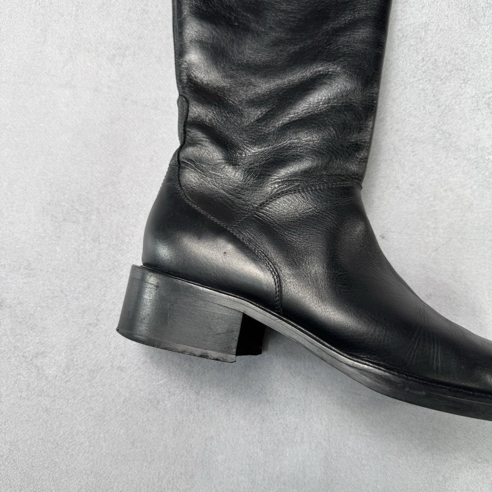 Max Mara MAX MARA Leather Women High Black boots Black Size 38 US 8 Size US 8 / IT 38 - 4 Thumbnail