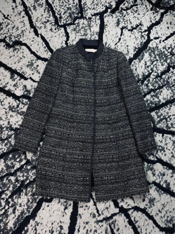 Tory Burch Tory Burch Coat Gray 4 M Wool Cotton Size M / US 6-8 / IT 42-44 - 1 Thumbnail
