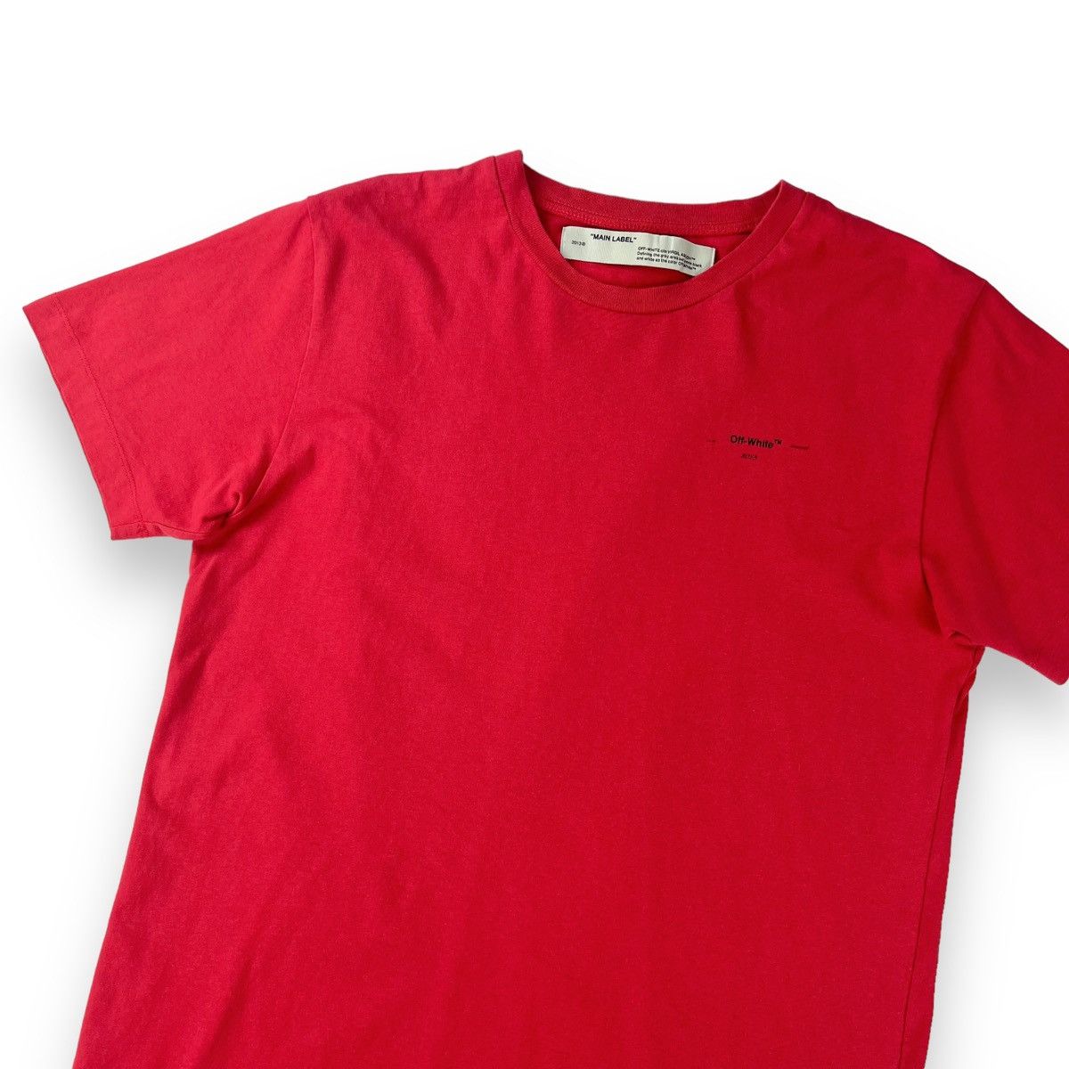 Off-White Off-White Mini Logo Red T Shirt Size US L / EU 52-54 / 3 - 1 Thumbnail