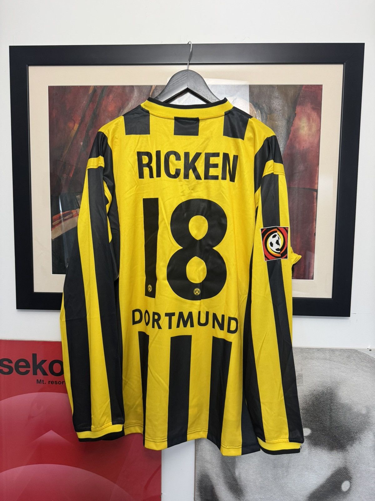 Vintage BORUSSIA DORTMUND JERSEY GOOOL.DE SOCCER FOOTBALL SPORT LS Size US XXL / EU 58 / 5 - 2 Thumbnail