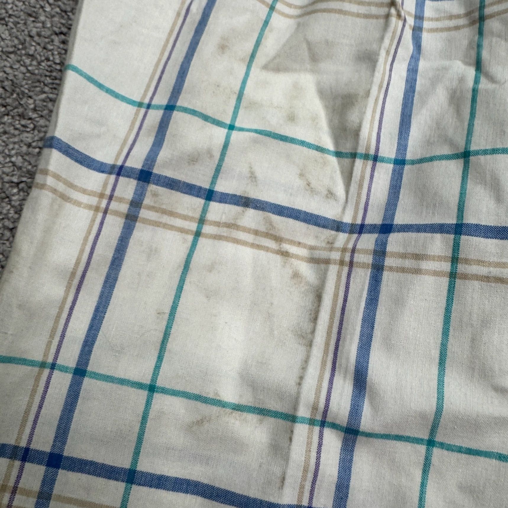 Izod VINTAGE IZOD Plaid Cotton Pants Men 36R Blue White Straight Leg Chino Casual Workwear 90s Mens NWD Size US 36 / EU 52 - 3 Thumbnail