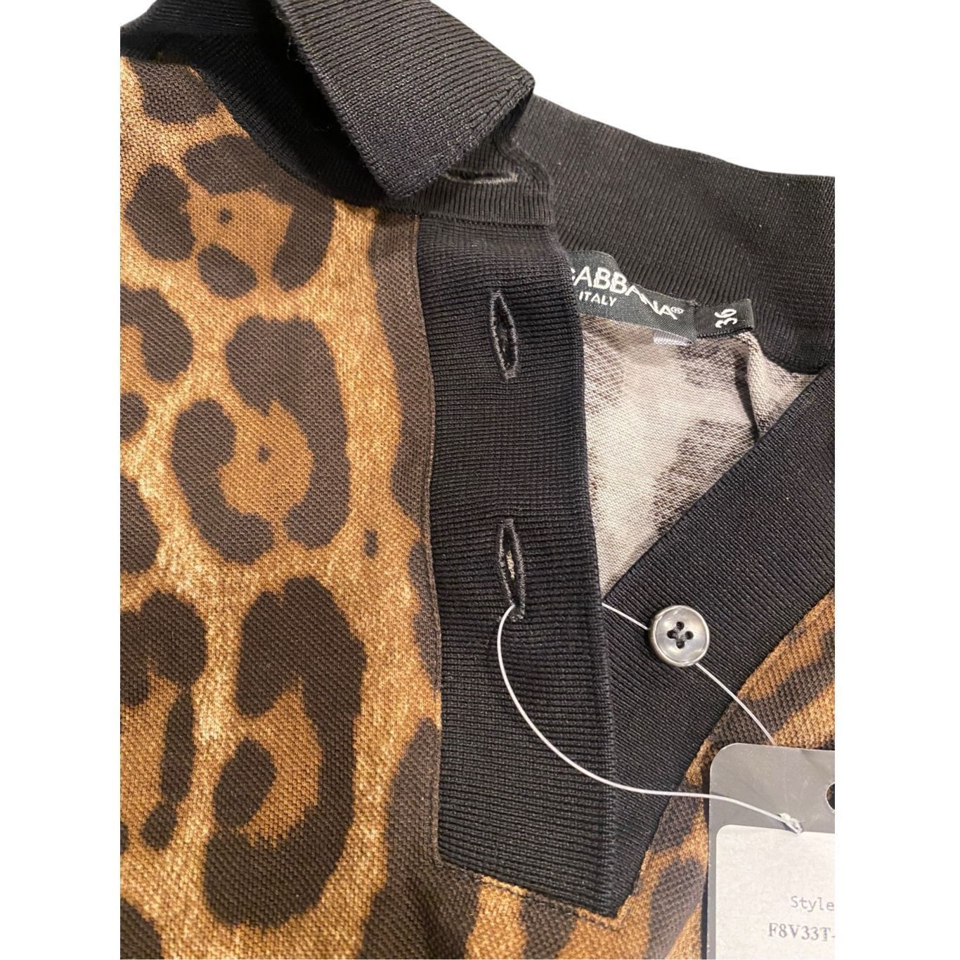 Dolce & Gabbana Dolce & Gabbana Short Sleeve Polo Top in Leopard Size 36 (US 4) Size S / US 4 / IT 40 - 9 Thumbnail