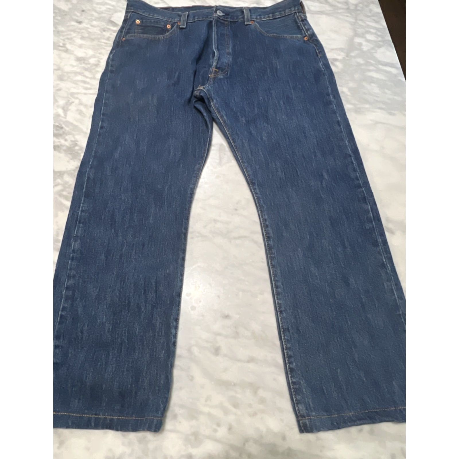 Levi's LEVI'S VINTAGE 501 Jeans Mens Regular 36x27 Blue Cotton Straight Button Fly 90s Size US 36 / EU 52 - 3 Thumbnail