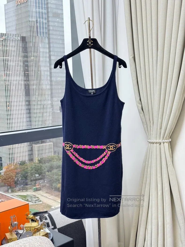 Chanel Chanel Jewelry chain pattern suspender dress Size XS / US 0-2 / IT 36-38 - 1 Thumbnail