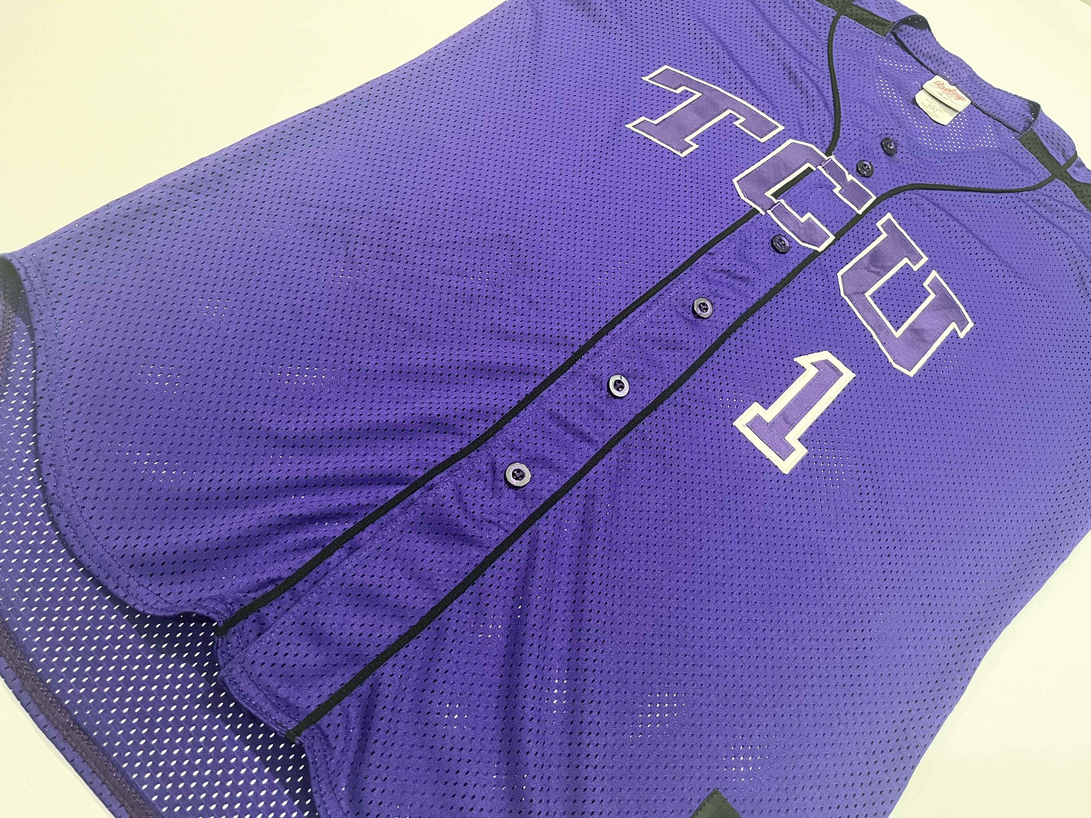 MLB Vintage Rawlings TCU Horned Frogs #1 NCAA Baseball Jersey Size US L / EU 52-54 / 3 - 8 Thumbnail