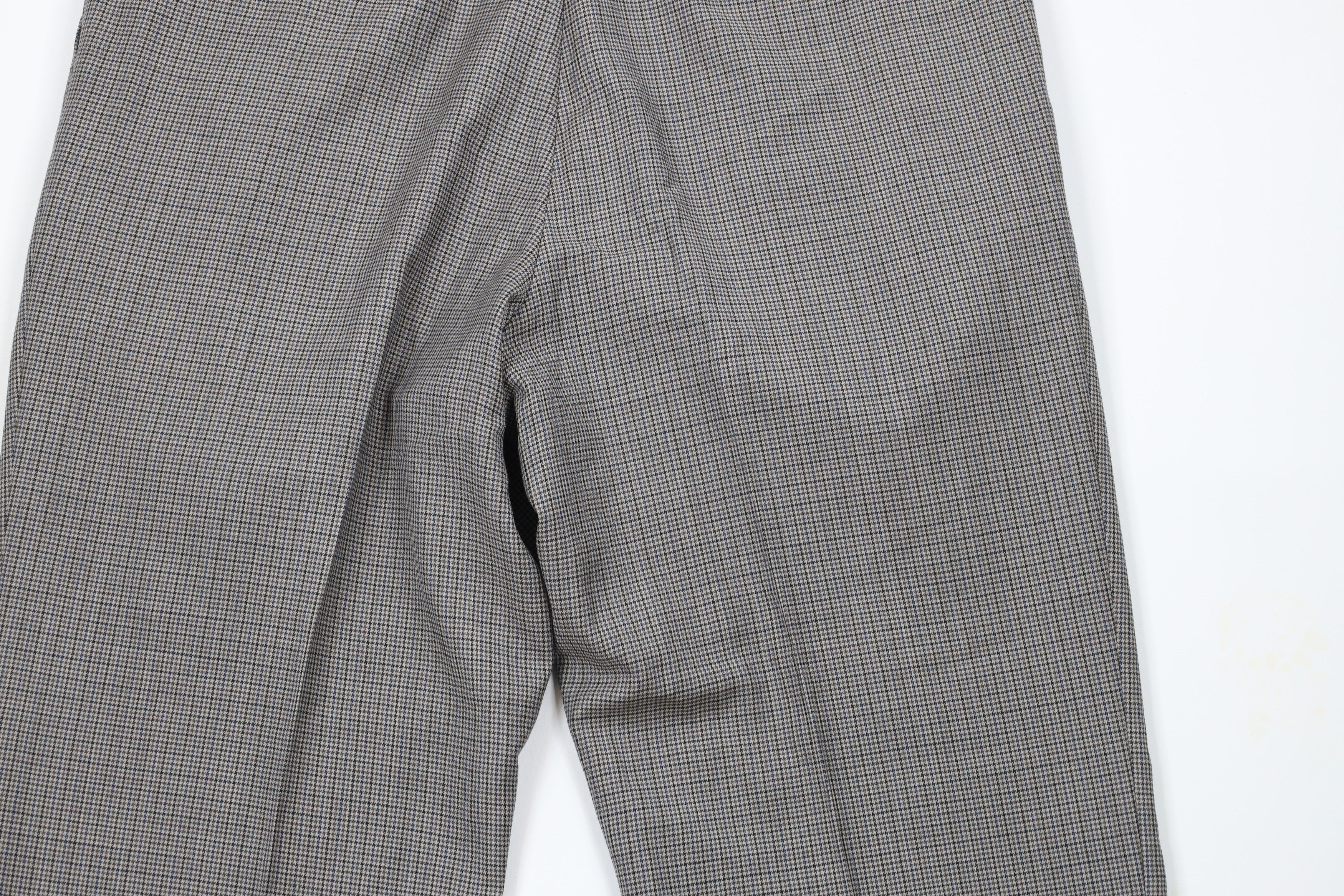 Ralph Lauren × Vintage Vintage 90s Ralph Lauren Cuffed Wide Leg Pants Houndstooth Size US 36 / EU 52 - 9 Thumbnail