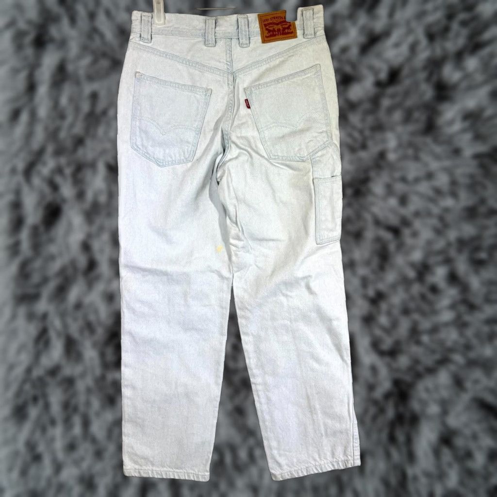 Levi's Levi’s Carpenter Jeans Mens 27×31 Light Blue Denim Workwear Utility Straight Leg Jeans Size US 27 - 1 Thumbnail