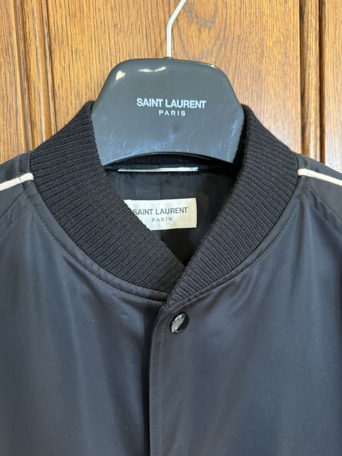 Saint Laurent Paris SS20 Saint Laurent YSL black teddy logo jacket 48 grail star Size US M / EU 48-50 / 2 - 16 Thumbnail