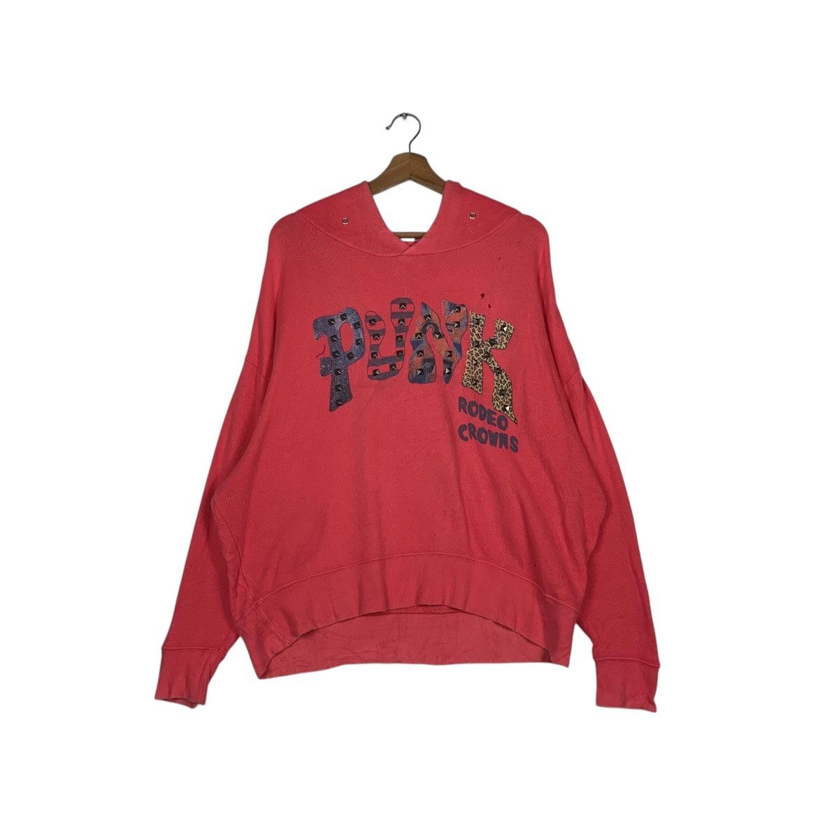 Japanese Brand PUNK Rodeo Crown Big Logo Pullover Hoodies #1432-C65 Size ONE SIZE - 1 Thumbnail