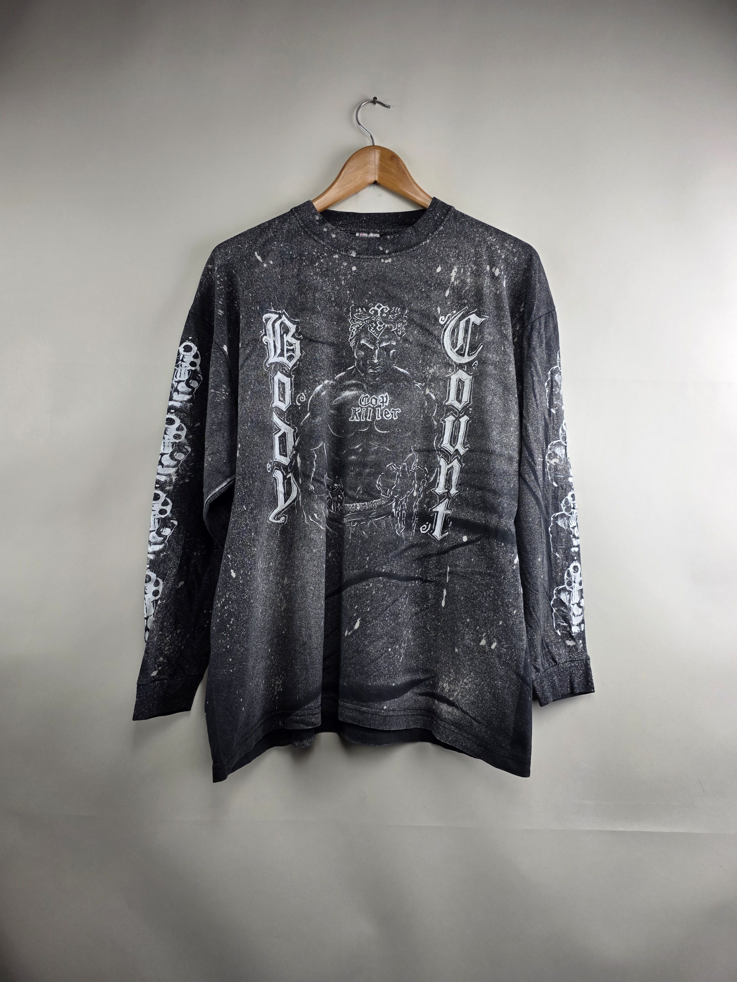 Band Tees × Rap Tees × Vintage 90s Body Count Cop Killer Long-sleeved XL 22" 27.5" Size US XL / EU 56 / 4 - 6 Thumbnail