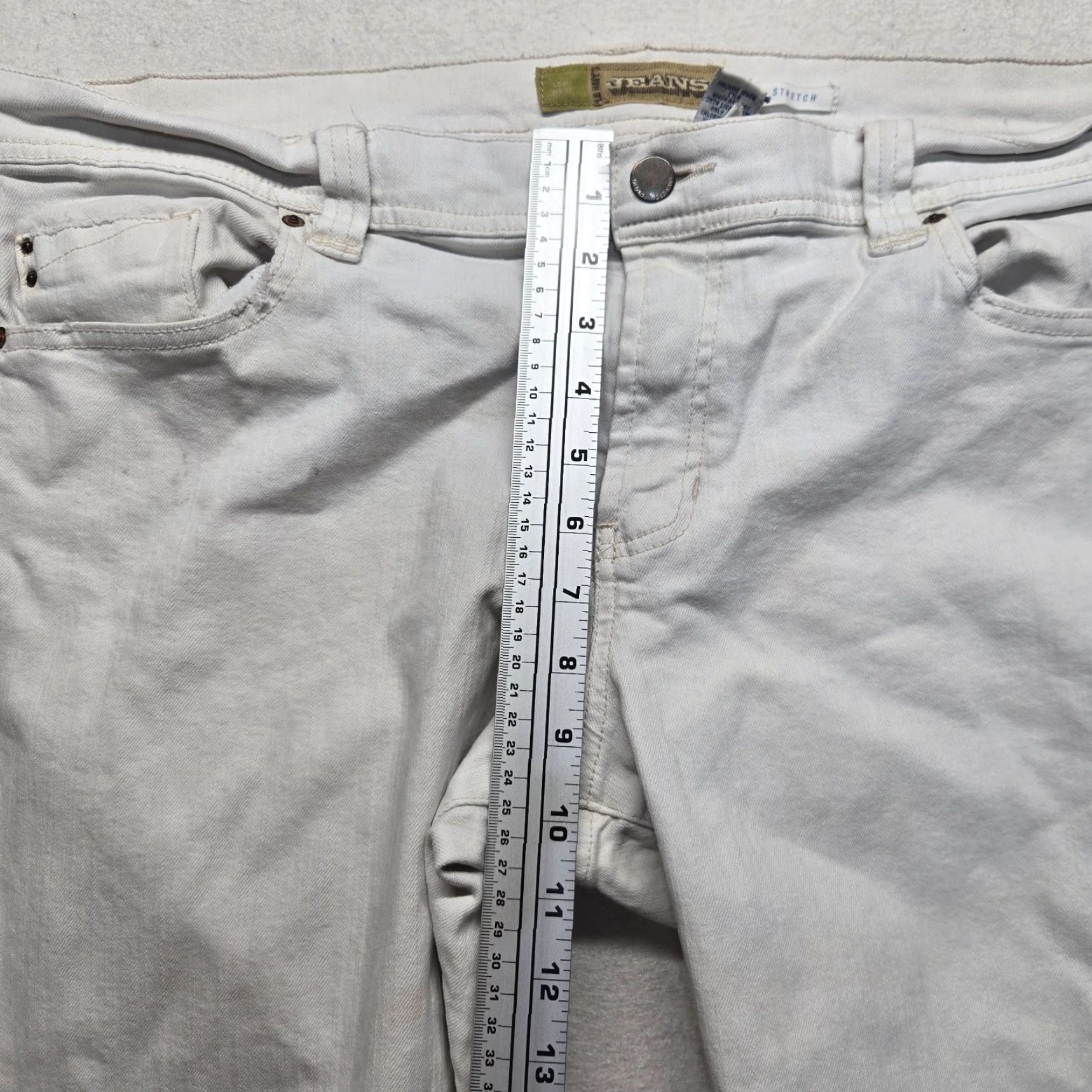 Old Navy Old Navy Women's Plus Size Crop Straight Leg Jeans 18 White Stretch Denim Summer casual Size 40" / US 18 - 4 Thumbnail