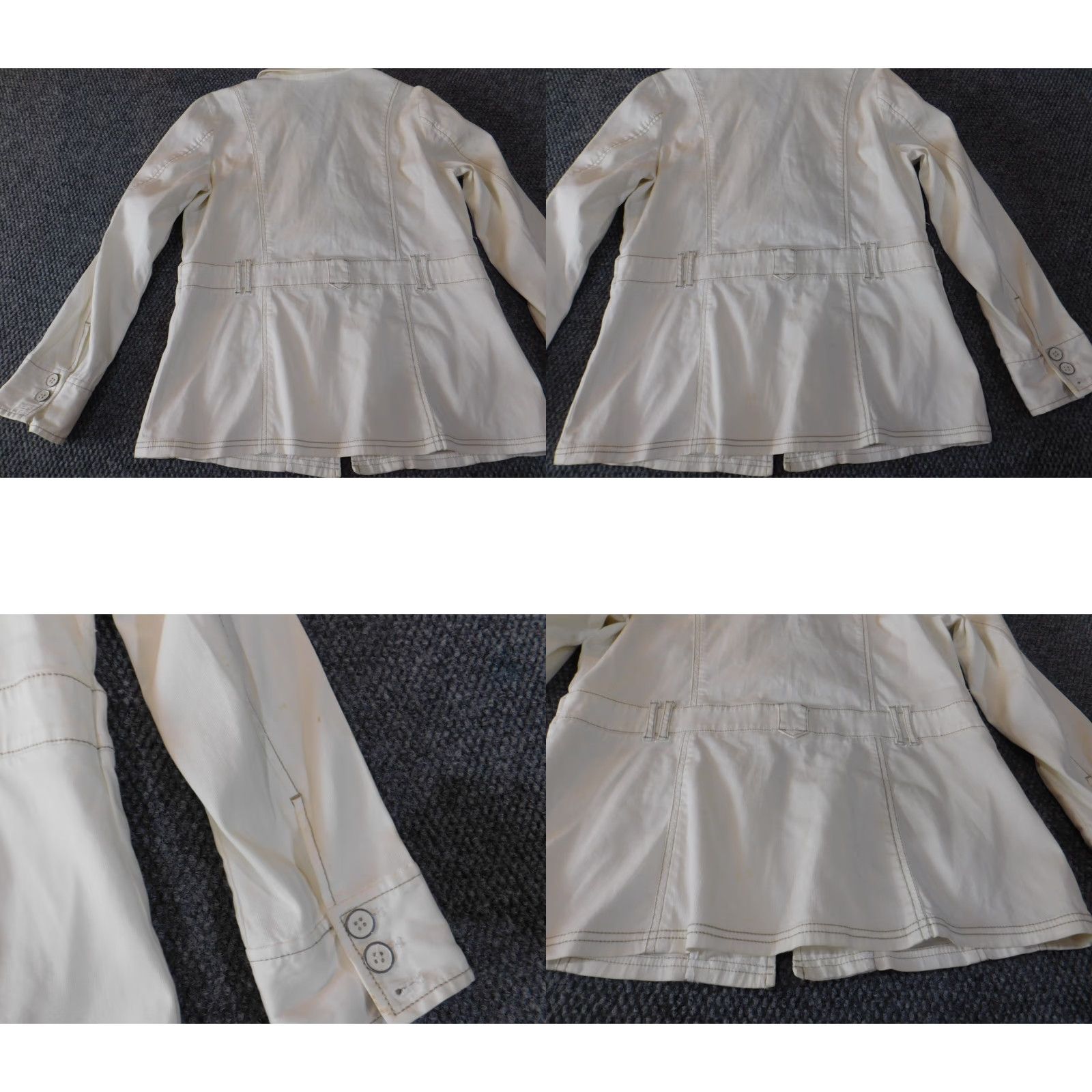 Vintage Chicos Jacket Womens Beige Denim Short Sleeve Button Stretch Regular Size 1 Casual Designer Vintage: No yur? Size XS / US 0-2 / IT 36-38 - 9 Thumbnail