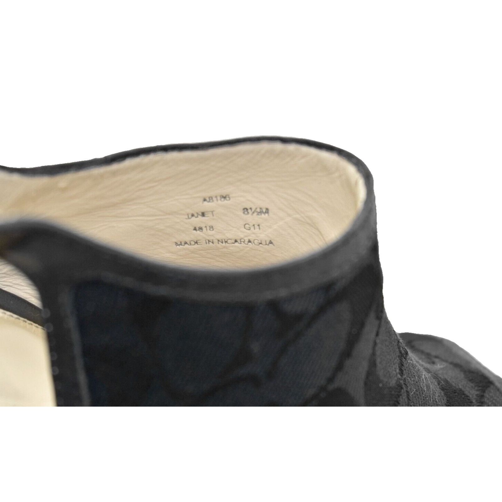 Coach COACH Janet Black Signature Jacquard Hi Heel Wedge Shoes 8.5 Size US 8.5 / IT 38.5 - 8 Thumbnail