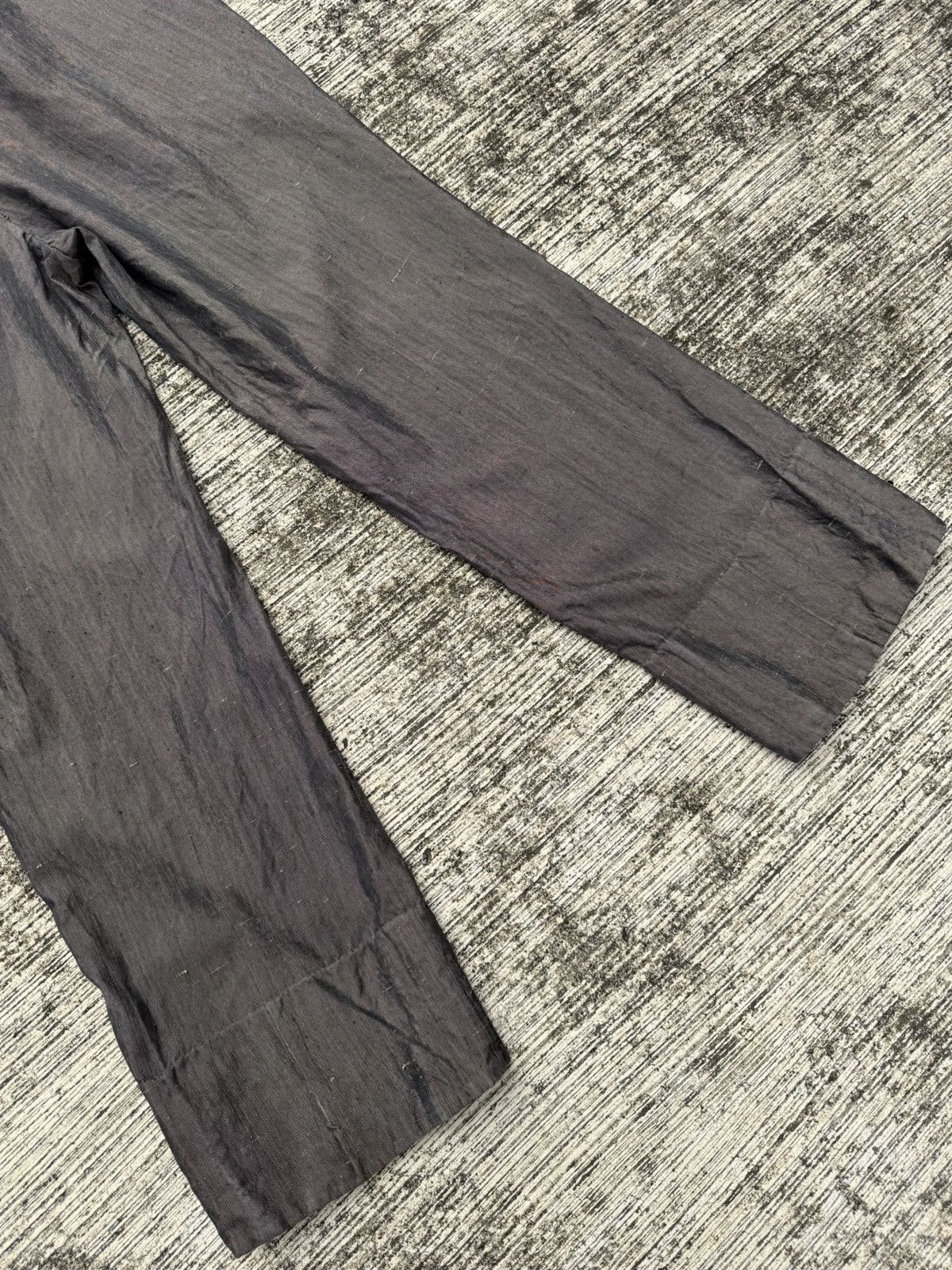 Vintage Vintage 1950s–60s Dark Brown Sharkskin Trousers Size US 30 / EU 46 - 8 Thumbnail