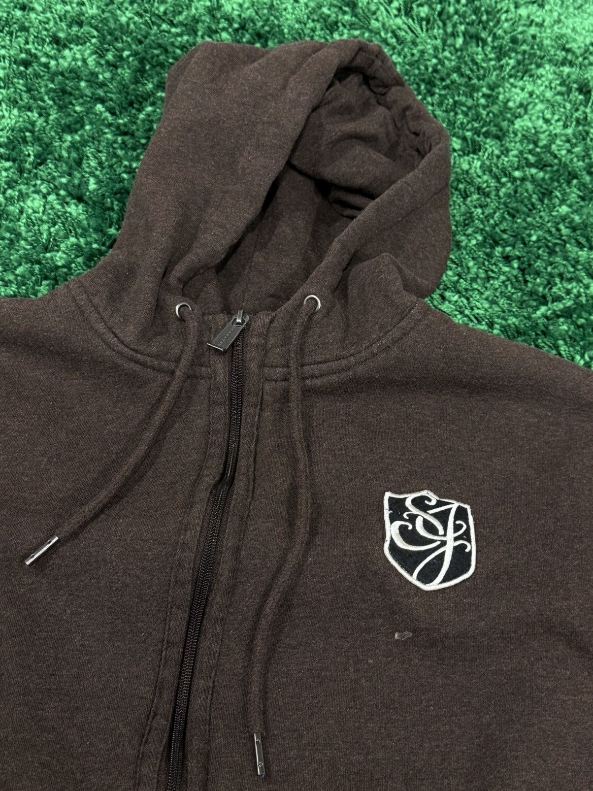 Sean John Vintage Mocha / Coffee Sean John Crest Logo Hoodie Sweater Size US L / EU 52-54 / 3 - 2 Thumbnail