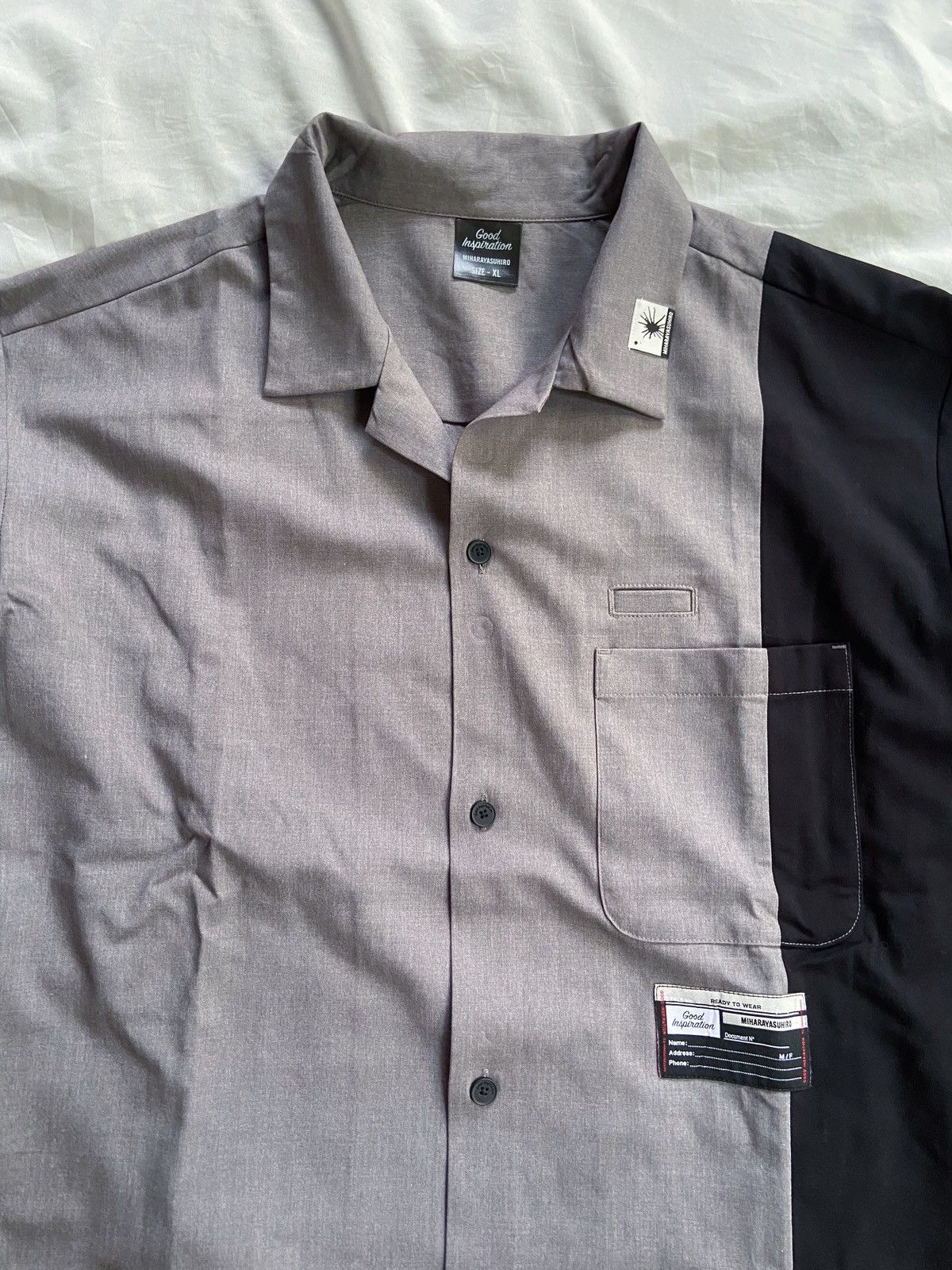 GU × Maison MIHARA YASUHIRO MIHARAYASUHIRO x G.U TWO TONE COLORS BUTTON DOWN SHIRT Size US XL / EU 56 / 4 - 4 Thumbnail