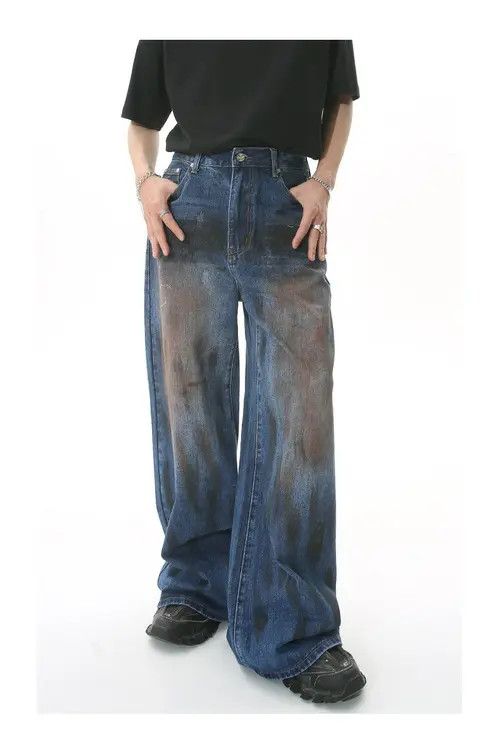 VIBE fade flared washed paint jeans Size US 32 / EU 48 - 2 Thumbnail