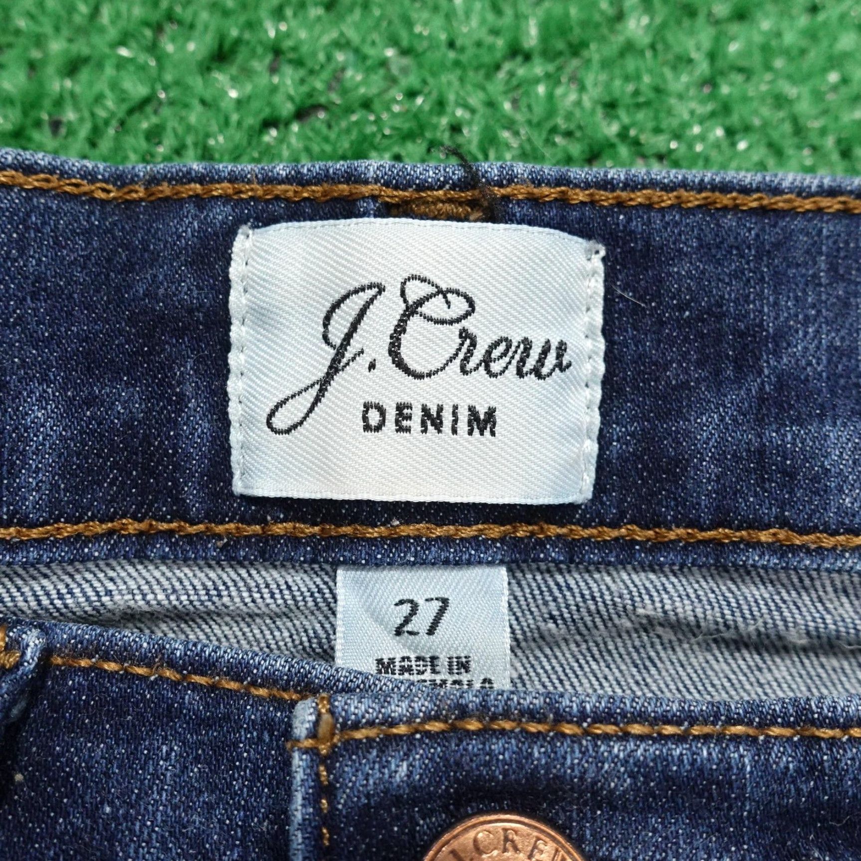 J.Crew J.CREW Jeans Womens 27 Blue 9 Inch Toothpick Skinny Stretch Denim Dark Wash Size 27" / US 4 / IT 40 - 6 Thumbnail