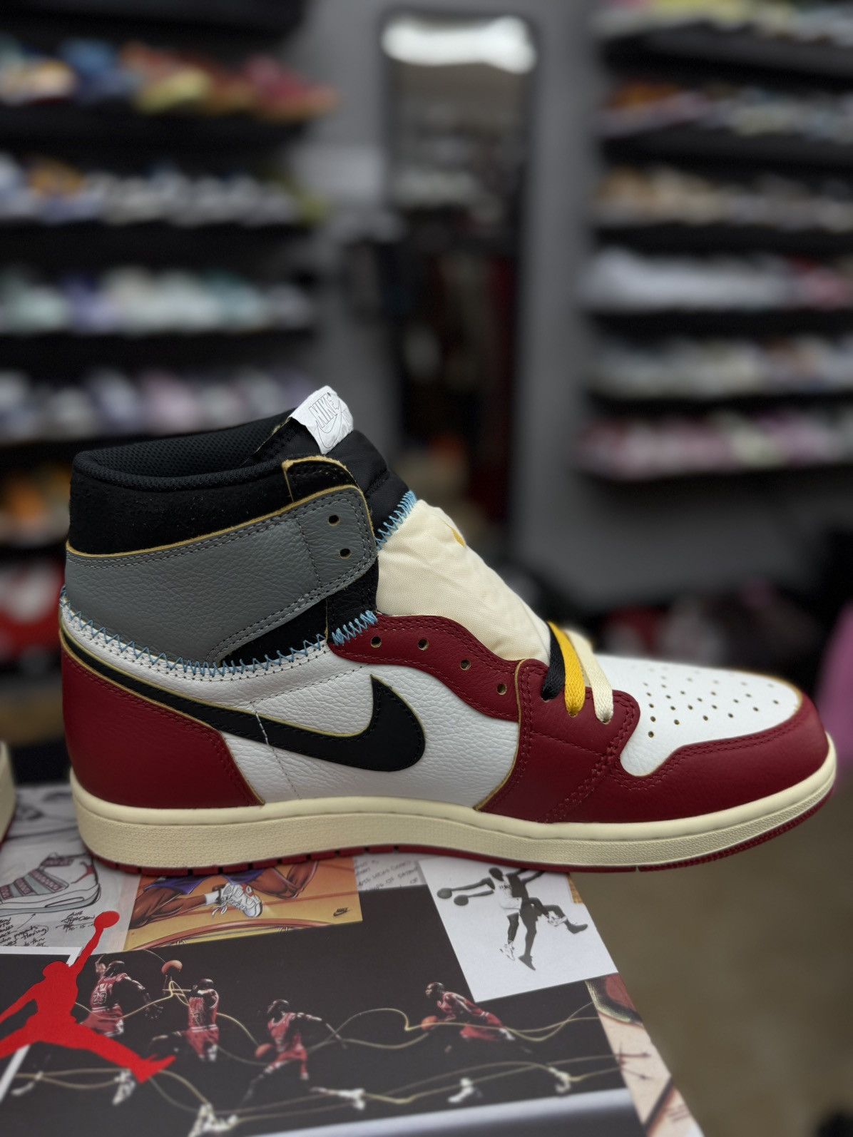 Jordan Brand × Nike Nike Jordan 1 Union (HV8563-600) Size 11.5 (NEW) Size US 11.5 / EU 44-45 - 4 Thumbnail