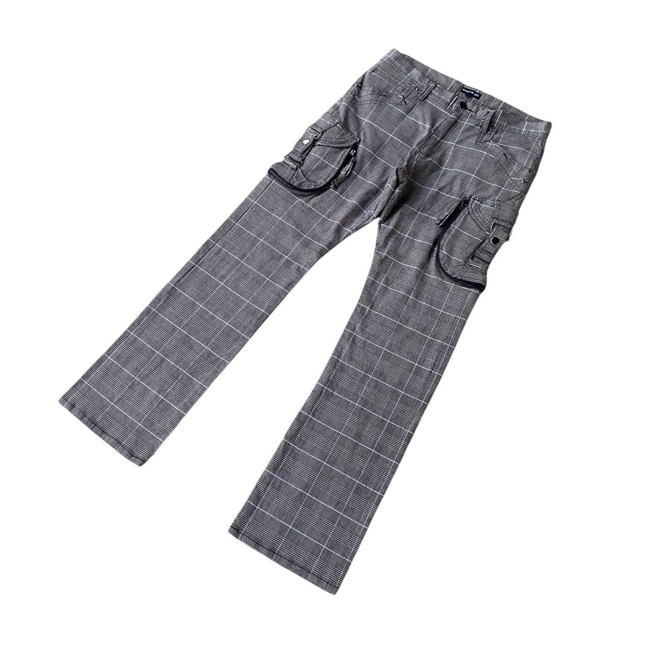 Japanese Brand PRISONER PANT CARGO SKKONE 31040 PIN STRIPE JAPANESE STYLE Size US 29 - 8 Thumbnail