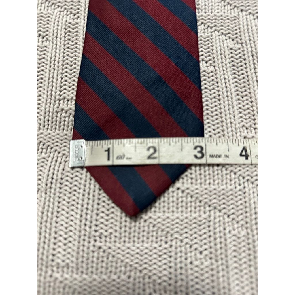 Vintage Vintage Stuart McGuire maroon and navy striped tie Size ONE SIZE - 4 Thumbnail