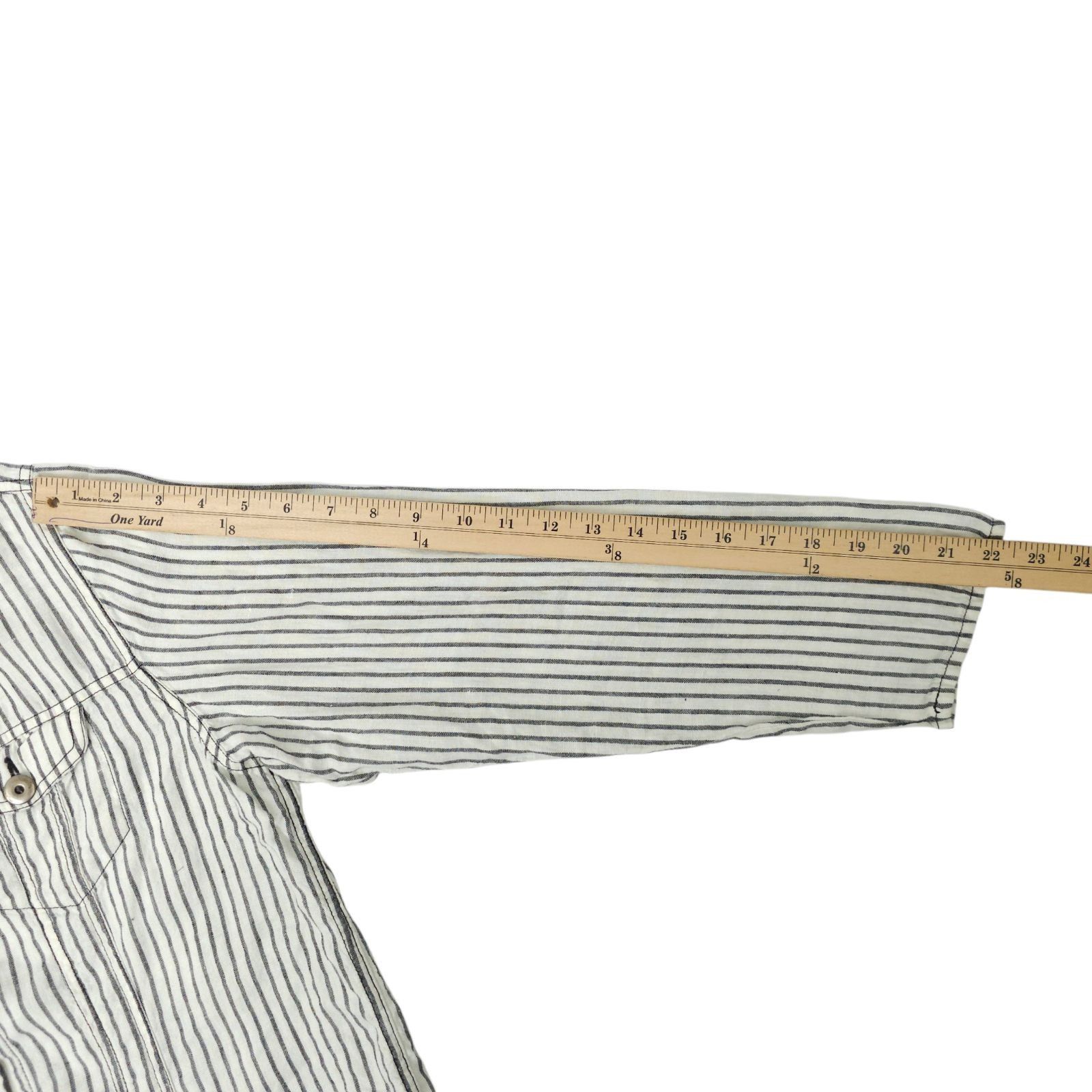 Chicos Chicos Striped Shirt Jacket 2 US L/12 Utility Workwear Size L / US 10 / IT 46 - 6 Thumbnail