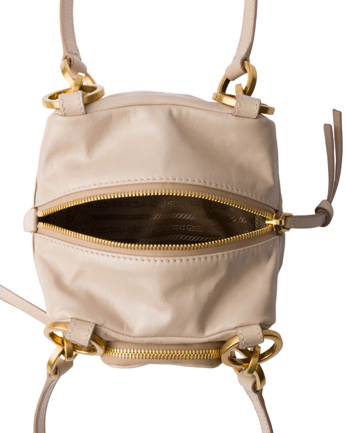 Prada PRADA Dangle Mini Powder Pink Leather Top Handle Bag Size ONE SIZE - 4 Thumbnail